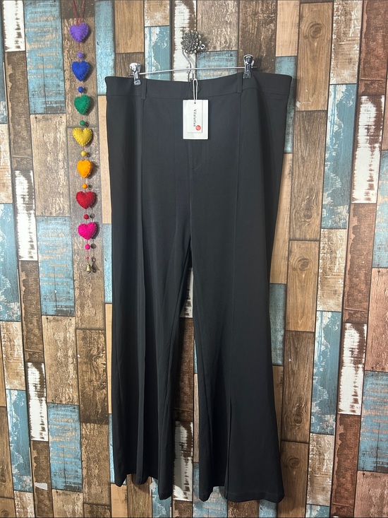 Vilalatgan Pants - Black Pull-On Flare Pants — Women's Stretch Boot Cut